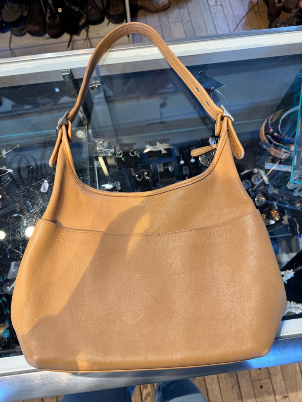Vintage Coach Tan Leather Shoulder Bag